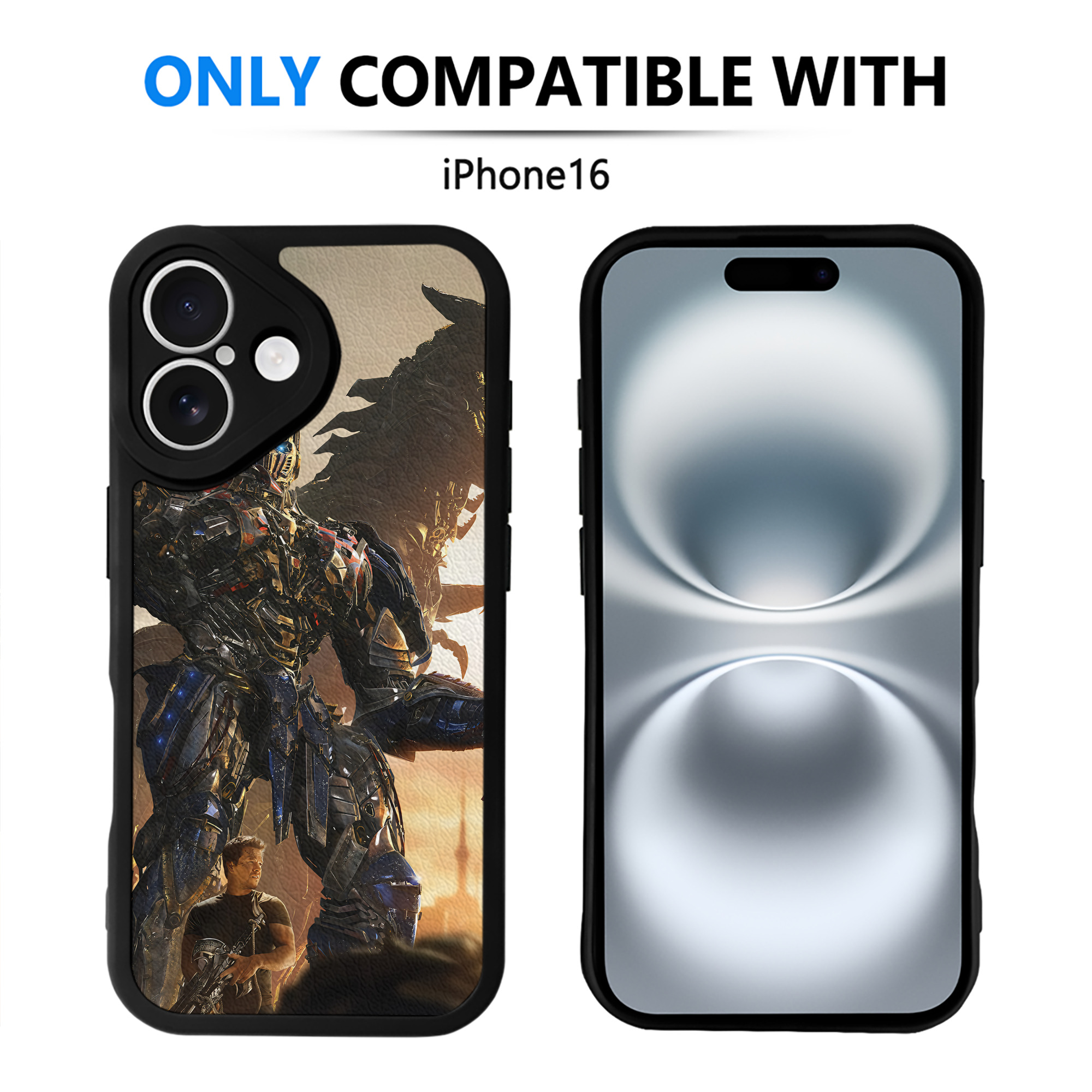 （画像用） Transformers トランスフォーマー 【iPhone 16シリーズ対応】シリコンスマホケース（レザー調） 材質：シリコン